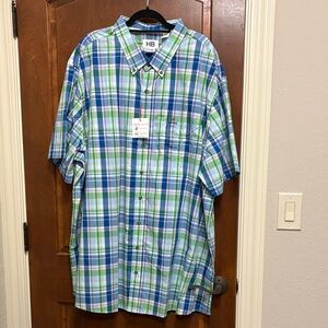 Harbor Bay Blue and Green Checkered Shirt